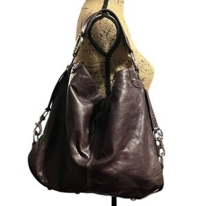 Rebecca Minkoff Deep Purple Studded Leather Nikki Hobo Bag